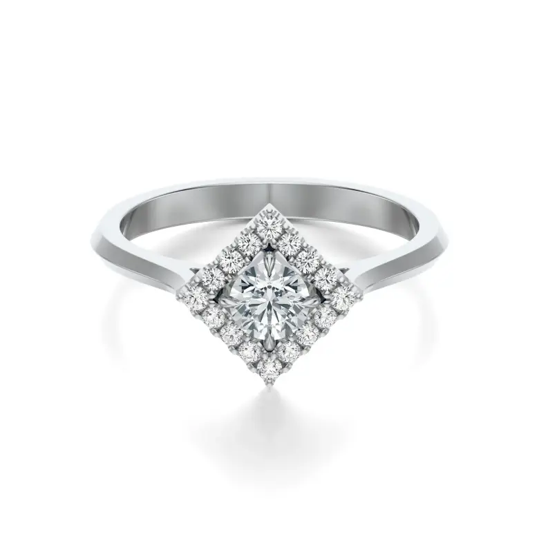 Pierścionek białe złoto z diamentami AJPZ_077